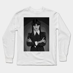 Jenna ortega/wednesday black&white Long Sleeve T-Shirt